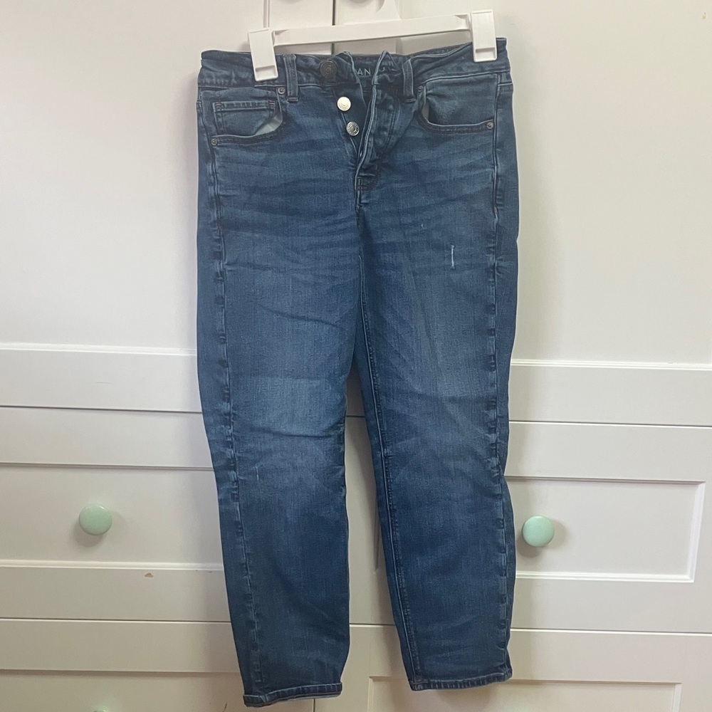 American Eagle Outfitters Dark Blue Ankle Jeans